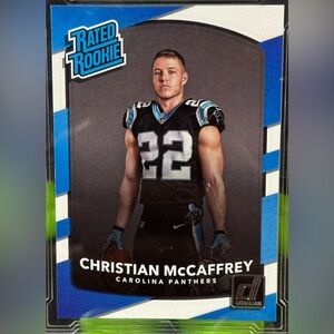 Christian McCaffrey 2017 Donruss Rated Rookie Football Trading Card